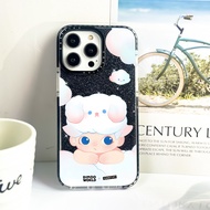 Cute Cartoon Walk In The Clouds Glitter Case Compatible For IPhone 11 13 14 15 16 Pro Max 12pro Cove