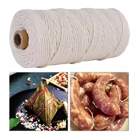 2mm Thick Butchers String Cotton Twine Meat Prep Trussing Turkey Barbecue Strings Meat Sausage Tie R