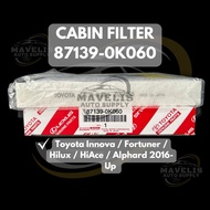 Cabin Filter 87139-0K060/87139-28020 Toyota Innova / Fortuner / Hilux / HiAce / Alphard 2016-Up