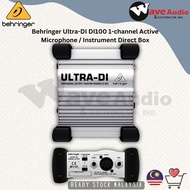 Behringer Ultra-DI DI-100 Professional Battery Phantom Powered DI Microphone Mic Direct Box (DI100 D