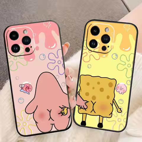 P-Patrick Star S-Spongebob Cover Phone Case For iphone Apple 17 AIR 16E 16 15 14 13 12 11 Pro XR Max