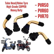 PVR50 PVR60 PVR70 Tubeless Tyre Valve Tube Head Tire Valve Stem Tyre Air Valve Ebike Tricycle Electr
