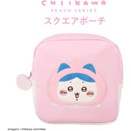 Shobido Chiikawa Square Pouch, Reka Bentuk Asal, Siri Peach, Chiikawa Nagano (Hachiware)
