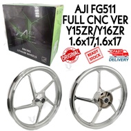 AJI RACING AJI 511 SPORT RIMS FULL CNC VER Y15ZR V1 Y15ZR V2 Y16ZR RACING RIM CHROME AJI RACING RIM 
