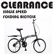 READY STOCK! Foldable 20 Inch Single Speed Bicycle | Young Adult | Foldable | 3-Steps Folding