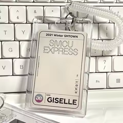 1pc School Card Access Card Holder Acrylic Transparent Protective Sleeve ID Card Bus Meal Worker ID