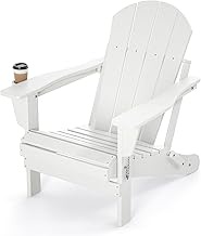 TORVA Folding Adirondack Chair,Fire Pit Chair,Patio Outdoor Chairs All-Weather Proof HDPE Resin for 