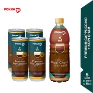 Pokka Premium Coffee Assorted (4 x 240ml) + Pokka Kopi Cham