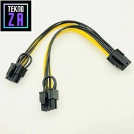 ❂ Kabel Power Splitter VGA 6 pin female to dual 8 (6+2) Male Low