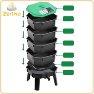 ถังปุ๋ยหมักหนอน Petsola 4ถาดความจุมากหนอน Composter สำหรับสวนผลไม้ฟาร์ม