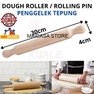 MALAYSIA STOCK- Wooden Rolling Pin Dough Roller / Kayu Penggelek Doh Penggelek Tepung Kayu Pencanai 
