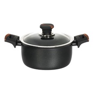 THE LOEL 韓國耐磨雙耳湯鍋24cm-附玻璃蓋