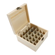 Wooden Storage Box 12/25 Grids Carry Organizer Essential Oil Bottles Container Storage Box Case