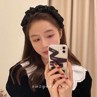 Suzyacc kr Black Pleated Hairpin Headband Female Influencer 2022 New Style Summer French High Headba