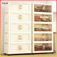 L50-80CM Foldable Storage Cabinet Multipurpose Double Sided Opening Stackable Storage Box