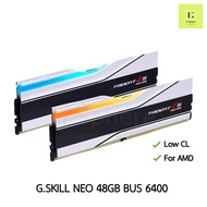 48GB BUS6400 RAM G.SKILL TRIDENT Z5 NEO RGB WHITE DDR5 แรม สีขาว 24x2GB BUS 6400 G SKILL AMD EXPO FO