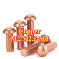 Copper countersunk head rivets GB869 percussion type flat head flat cone head solid rivets Copper d 