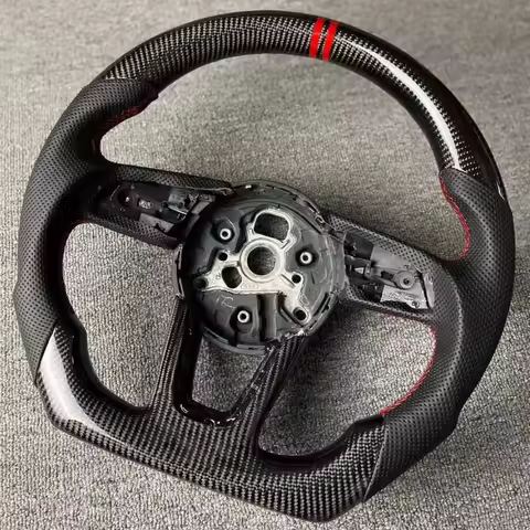 Replacement Real Carbon Fiber Steering Wheel with Leather for Audi A3 8Y A4 B8 B9 A5 8W6 A6 A7 Q2L R