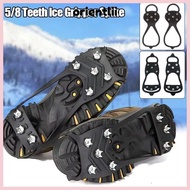ORIENTLEE 1 Pair Ice Gripper Spike, Anti-Slip Spike Shoes Crampons,  5/8 Teeth Universal Spike Grips