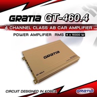 เพาเวอร์แอมป์ CLASS AB ขับกลางแหลม 4ch GT-460.4 5000 W งานแบนGRATIA ขับกลางแหลมเสียงชัดใสไม่แตกพร