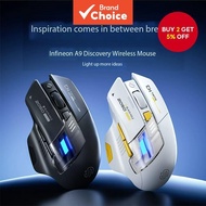 Inphic A9 RGB Wireless Mouse, Rechargeable, 2.4GHz / Bluetooth 5.0, Noiseless Clicks, 2400dpi Optica