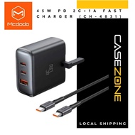 MCDODO CH-4831 45W Fast Charger Adapter / PD + QC Super Fast Quick Charging / 3 Port Output