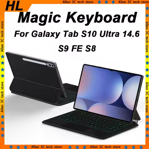 HL Magic Keyboard For Samsung Galaxy Tab S10 S9 S8 S7 PLUS FE 14.6/12.4/11inch Adjustable Stand Case