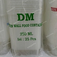 PROMO / TERMURAH 1 Dus Thinwall Container DM 250 ML/Kotak Makan