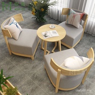 Fabric Leisure Reception Cafe Combination Single Seat Western Restaurant Milk Tea Shop Table Chair S