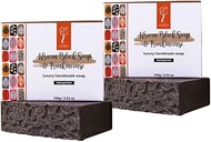 I THE BEAUTY African Black Soap &amp;Frankincense Luxury Handmade Soap for damaged skin- Pure, Natural, Traditional Cold Processed &amp; Grade 1 Ecofriendly Soap.100g [PACK OF 2]