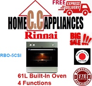 RINNAI RBO-5CSI  61 L Built-In Oven 4 Functions | Finger Print Proof | Free Delivery |