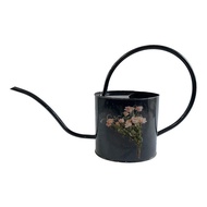 ST-🚤Creative Home Gardening Tools2LLong Mouth Metal Watering Can Black Sprinkling Can Irrigation Watering Pot Watering I