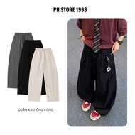 PN.STORE1993 Straight Curved Khaki Pants with Chunky Waist in Various Fashion Styles