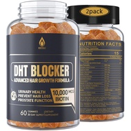 Envy Deal DHT Blocker Gummies Hair Growth Supplement, Super Potency Saw Palmetto & Biotin 10000 mcg 