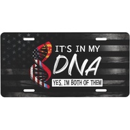 Half Eritrean American Flag It's in My DNA Front Aluminum License Plate Suitable Outdoor Play 6 X 12