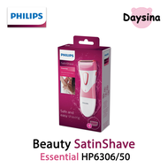 Philips Beauty SatinShave Essential HP6306/50, Women's Electric Shaver for Legs, Cordless Wet and Dry Use