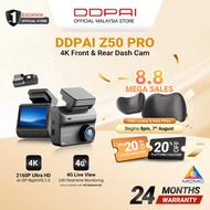 DDPAI Z50 Pro 4K HDR GPS Front & Rear Super Capacitor Dash Cam with 4G Connectivity & ADAS