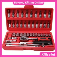 46pcs Chrome Vanadium set spanar set tool set spanar box tool set Socket Set Tool Box Set spanar set