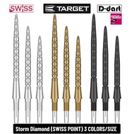TARGET Dart Point - SWISS STORM DIAMOND POINT REPLACEMENT STEEL DART POINT 3Pcs/Pack
