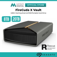 Seagate FireCuda X Vault RGB External Gaming Hard Drive EXT HDD, USB-C Port , High Performance Deskt