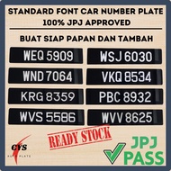 Car JPJ Standar Number Plate *JPJ 100% APPROVED*WHITE PLASTIC FONT* Lulus Nombor Plat Kereta‼️READY STOCK‼️