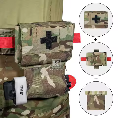 KRYDEX Tactical Micro Trauma Pouch MOLLE MED IFAK Medical First Aid Kit Insert Bag With Tourniquet H