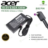 135W Acer Laptop Charger 19.5V 6.92A for Nitro 5 AN515-55-54Q0 N20C1 Nitro 7 AN715-51-73BU N18C3