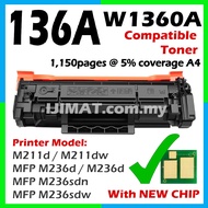 Laser Toner Compatible W1360A HP 136A W1360X HP136X W1360XL LaserJet M211d M211dw MFP M236d M236dw M