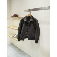 T *.F Original Label 1: 1 Business Commuter Wool Blended Jacket Style Sheepskin Stitching Lapel Men'