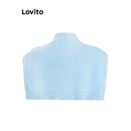 (Trendy) Lovito Casual Scarves Plain Knot Scarve for Women L63AD285  (White/Pink/Blue/Black)