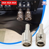 SOONA Car Speaker Wire Terminal, Gold Silver Pure Copper Car Audio Connector, 0GA 4GA 8GA Power Grou