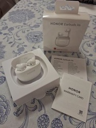 【全新行貨】HONOR Earbuds X6 榮耀半入耳式真無線藍牙耳機 白色藍芽耳筒 AI通話降噪耳塞 荣耀蓝牙耳机 Wireless bluetooth earphones earphone headphones headphone in-ear headset earbud ear bud not Apple iPhone airpods airpod Samsung Galaxy buds Huawei Sony Marshall JBL Bose Beats Panasonic Monster