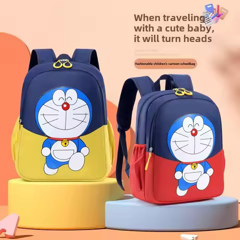Doraemon children's new cute creative cartoon pattern printed large capacity storage lightweight por