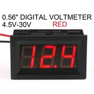 Digital LCD Voltmeter red LED DC 4.5V to 30V volt battery module tester reading power 0.56" inch 2 w